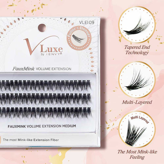 VLuxe by i-ENVY Faux Mink Volume Extension Cluster Lashes