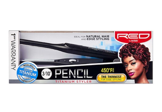 RED BY KISS Titanium Flat Iron 0.3″ The Thinnest for Edge Styling