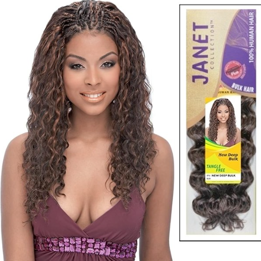 Janet Collection 100% Human Hair for Braiding NEW DEEP BULK 14"