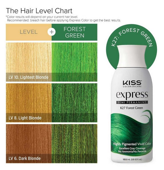 Kiss Express Semi-Permanent Hair Color 3.5 US fl. oz.