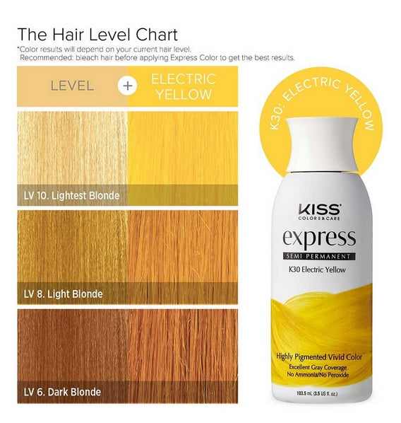 Kiss Express Semi-Permanent Hair Color 3.5 US fl. oz.