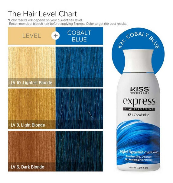 Kiss Express Semi-Permanent Hair Color 3.5 US fl. oz.