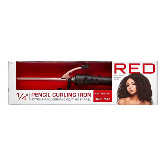 Red by Kiss 1/4″ Pencil Curling Iron Extra Small Ceramic Coating Barrel
