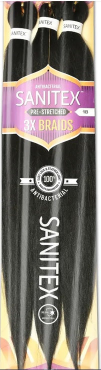 LaFlare Synthetic Braiding Hair SANITEX ANTIBACTERIAL PRE-STRETCHED BRAID 3X 30"