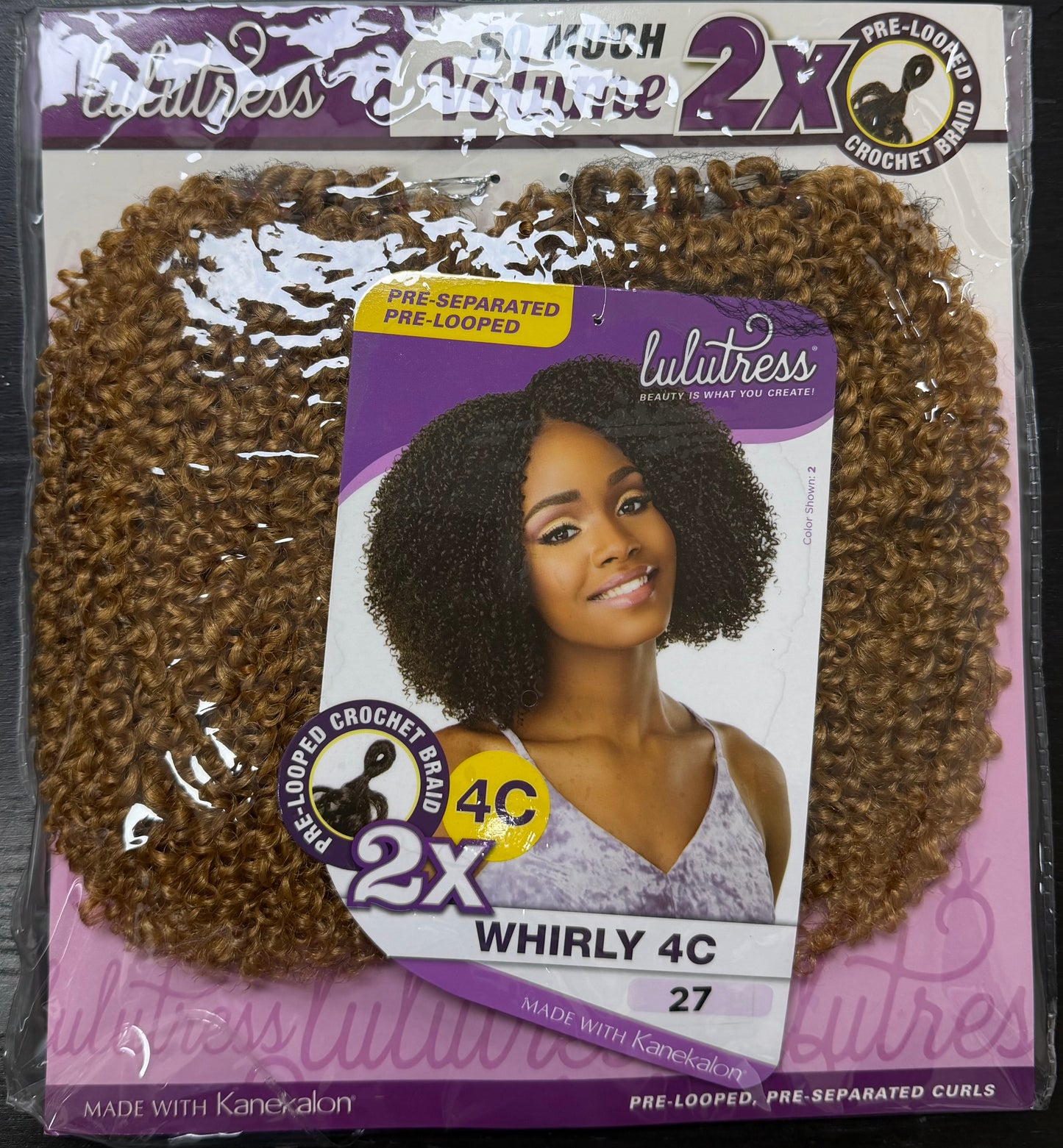 Sensationnel Synthetic Pre-Looped Crochet Braid LULUTRESS 2X WHIRLY 4C