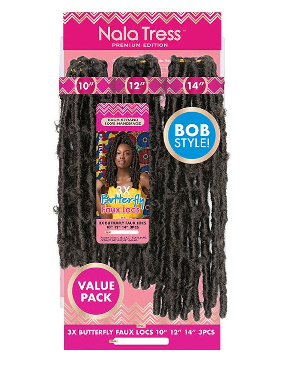 Janet Collection Nala Tress Synthetic Crochet Braid Hair 3X BUTTERFLY FAUX LOCS 10/12/14