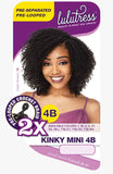 Sensationnel Synthetic Pre-Looped Crochet Braid LULUTRESS 2X KINKY MINI 4B