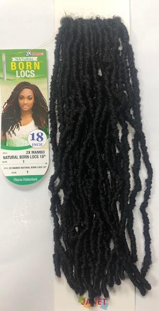 Janet Collection Synthetic Crochet Braid Hair NATURAL BORN LOCS 18"