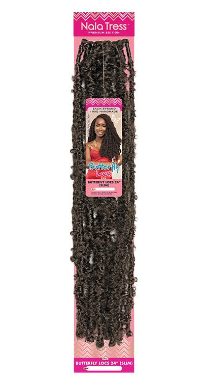 Janet Collection Nala Tress Synthetic Crochet Braid Hair BUTTERFLY BORN LOCS 24"(SLIM)