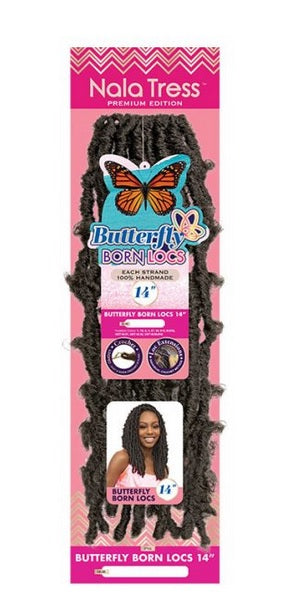 Janet Collection Nala Tress Synthetic Crochet Braid Hair BUTTERFLY BORN LOCS 14"