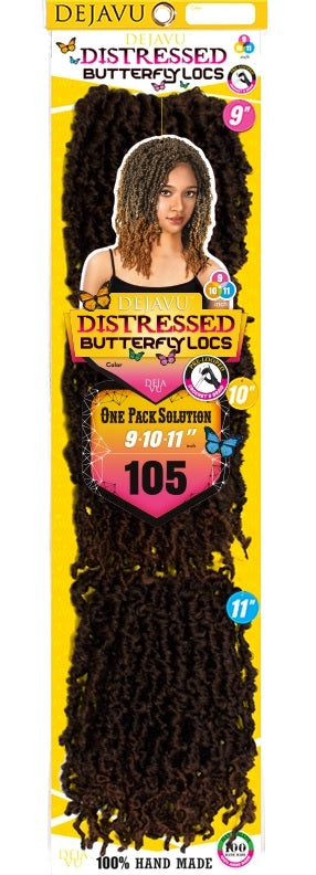 DEJAVU Synthetic Crochet Braid DISTRESSED BUTTERFLY LOCS 9"10"11"