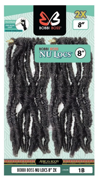 Bobbi Boss Synthetic Crochet Braid Hair NU LOCS 8" 2X