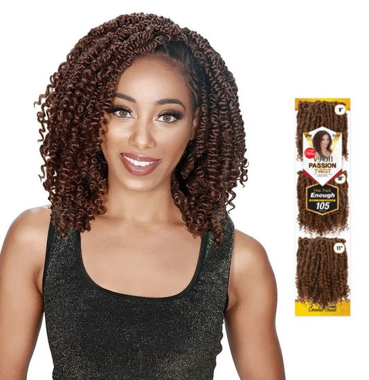 Zury Synthetic Pre-Looped Crochet Braid Hair PASSION TWIST V 9,10,11"