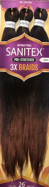 LaFlare Synthetic Braiding Hair SANITEX ANTIBACTERIAL PRE-STRETCHED BRAID 3X 26"