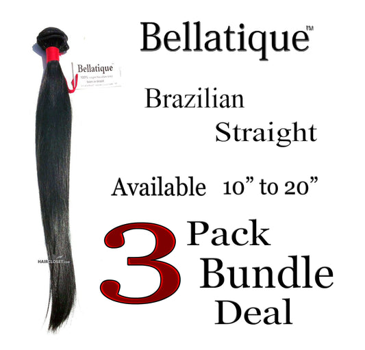 [JANEIRO 3 Bundles 100% Virgin Brazilian Remy STRAIGHT] - HairCloset.com