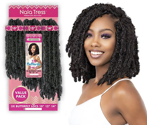 Janet Collection Nala Tress Synthetic Crochet Braid Hair 3X BUTTERFLY LOCS 10/12/14