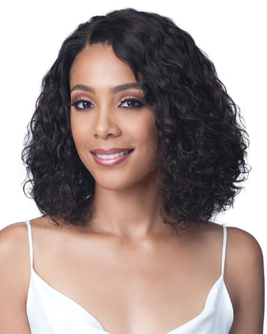 Bobbi Boss 100% Unprocessed Human Hair Lace Front Wig - MHLF422 WATER CURL 12"