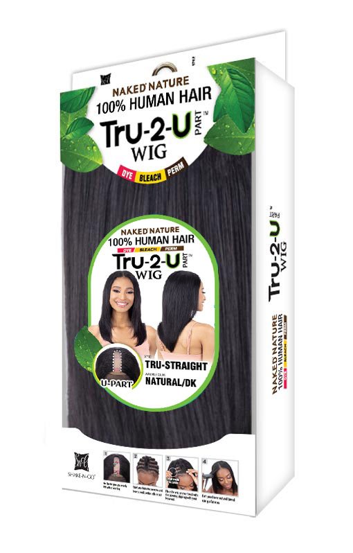 Naked Nature 100% Human Hair Tru-2-U Part Wig TRU-STRAIGHT