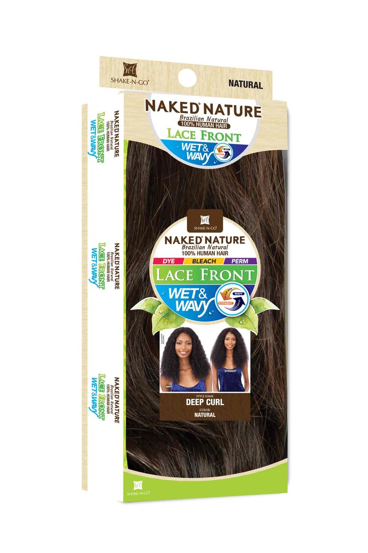 Shake N Go Naked Nature Brazilian Wet & Wavy Lace Front Wig DEEP CURL