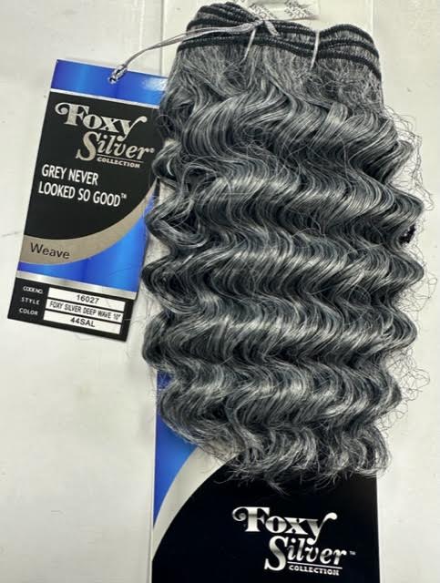 Foxy Silver Human Blend Hair for Weaving DEEP WAVE