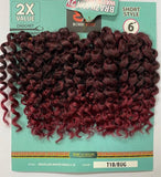 Bobbi Boss Synthetic Crochet Braid Hair BRAZILIAN WATER WAVE 6"2X